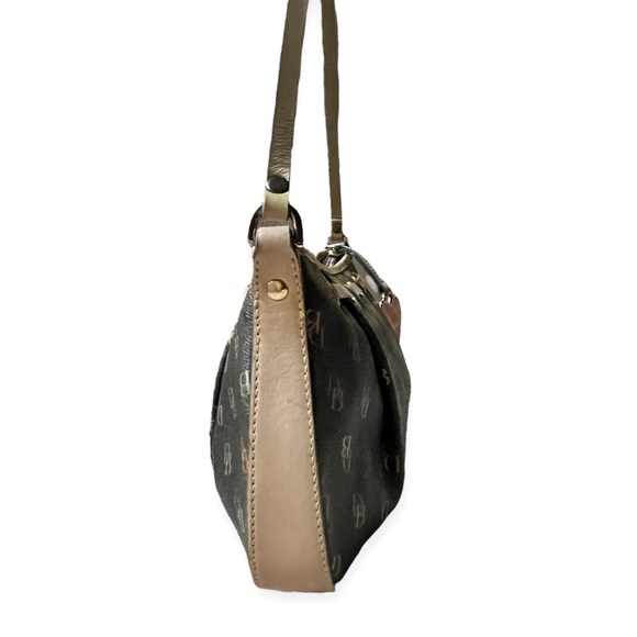 DOONEY & BOURKE " IT " Signature Monogram Coated Leather Small Hobo Purse - Picture 8 of 10